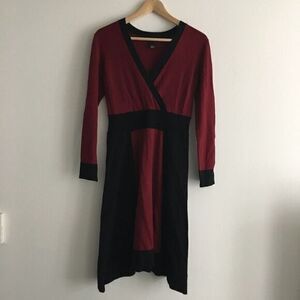 3/$15 ALFANI Long Sleeve Faux Wrap Knit‎ Midi Dress